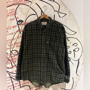 Vintage 90s Levis Windowpane Flannel Button Down Shirt